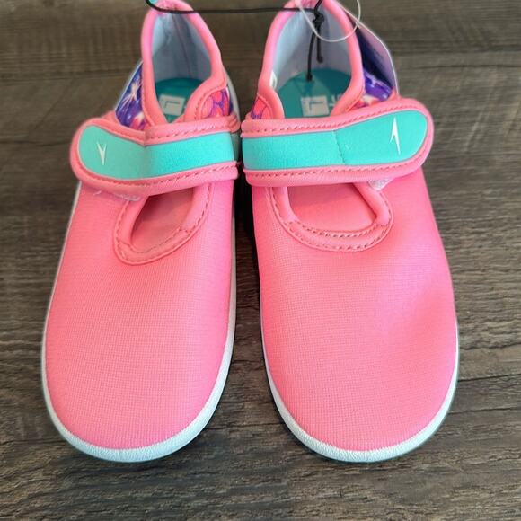 Speedo Toddler (9-10) Printed Shore Explore Mermaid Scale Aqua Sock Water Shoe - Picture 6 of 13